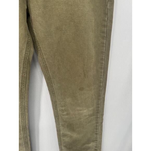 Carhartt Jeans Mens 34x34 Brown Relaxed Fit Duck Canvas Work Casual Pants Trash - Picture 4 of 16